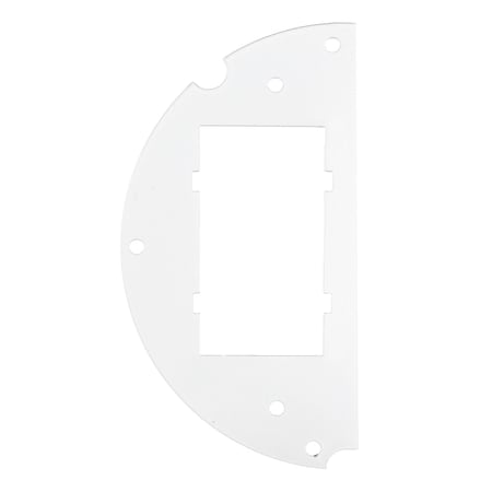 Hubbell Wiring Device-Kellems Recessed 6" Series, Sub Plate, 50% Left Side, (2) 1.5-Unit iSTATION Opening S1R6SPF